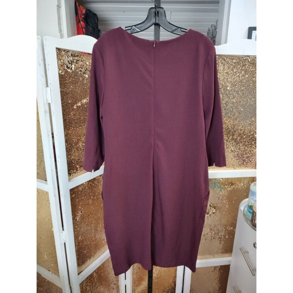 MM Lafleur Burgundy Midi Dress - Picture 9 of 10